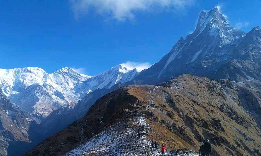 Mardi Himal ridge & Machhapuchhre (6993m)
